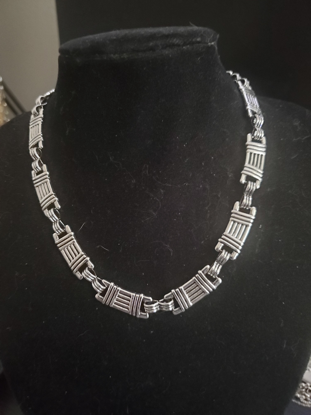 Premier Designs Sterling-Tone Geometric Link Necklace